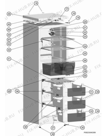 Взрыв-схема холодильника Zanussi ZRB323WO1 - Схема узла Housing 001